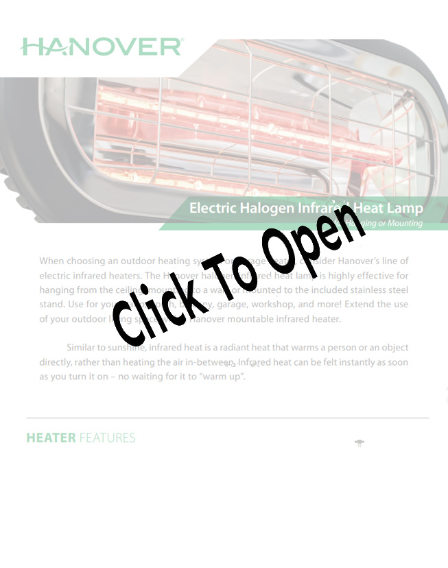 Electric Halogen Lamp with On Pole Stand Spec Sheet