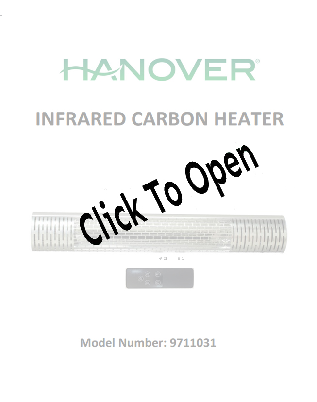 Electric Infrared Carbon Lamp with Remote Control and Tripod Stand Manual