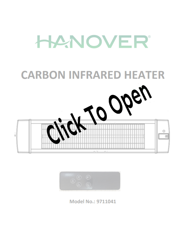 Black Electric Carbon Lamp with Remote Control and Ceiling/Wall Mount Manual