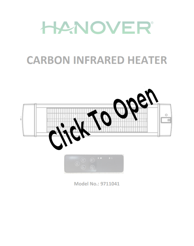 Black Electric Carbon Lamp with Remote Control and Pole Stand Manual