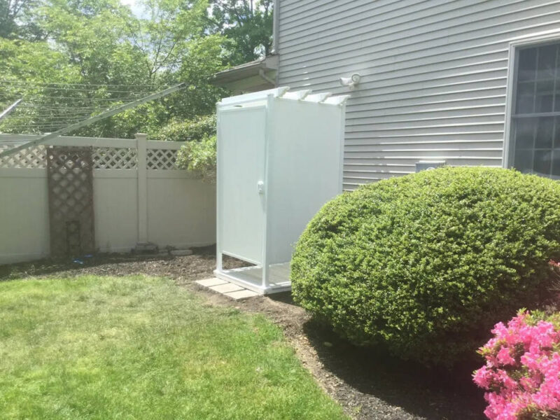 Serenity DIY Single Outdoor Shower or Bathroom Enclosure Gray Single Shower 2