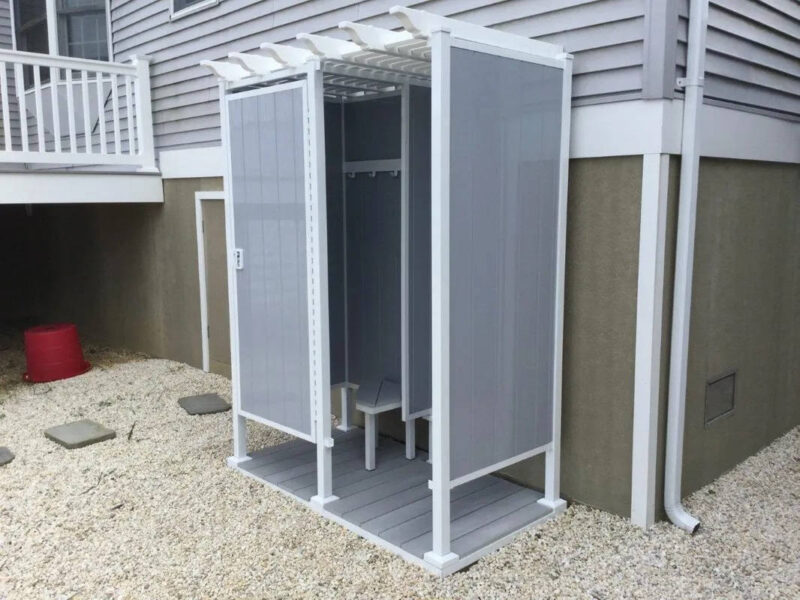 Serenity Double DIY Outdoor Shower or Bathroom Enclosure Grey Model D-5 Picture 1