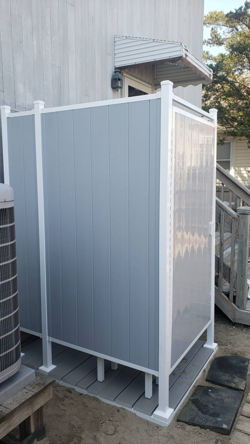 Serenity Double DIY Outdoor Shower or Bathroom Enclosure Grey Model D-560 Outside 1
