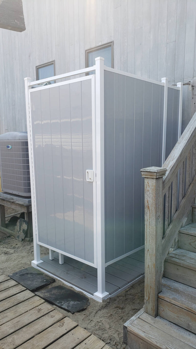 Serenity Double DIY Outdoor Shower or Bathroom Enclosure Grey Model D-560 Outside 2