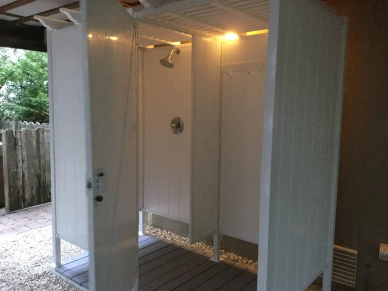 Serenity Double DIY Outdoor Shower or Bathroom Enclosure White Model D-6 Picture 1