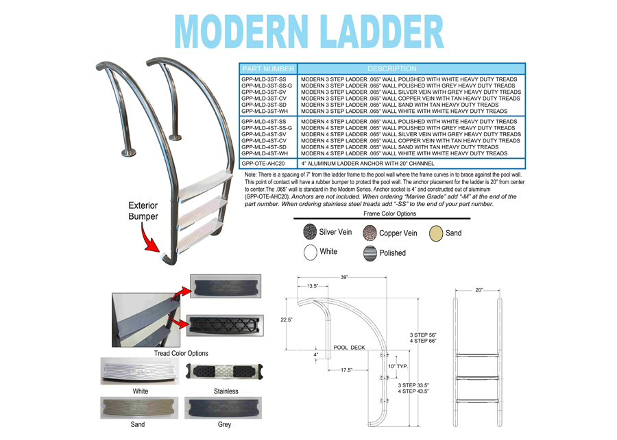 Modern Pool Ladder Pool Warehouse