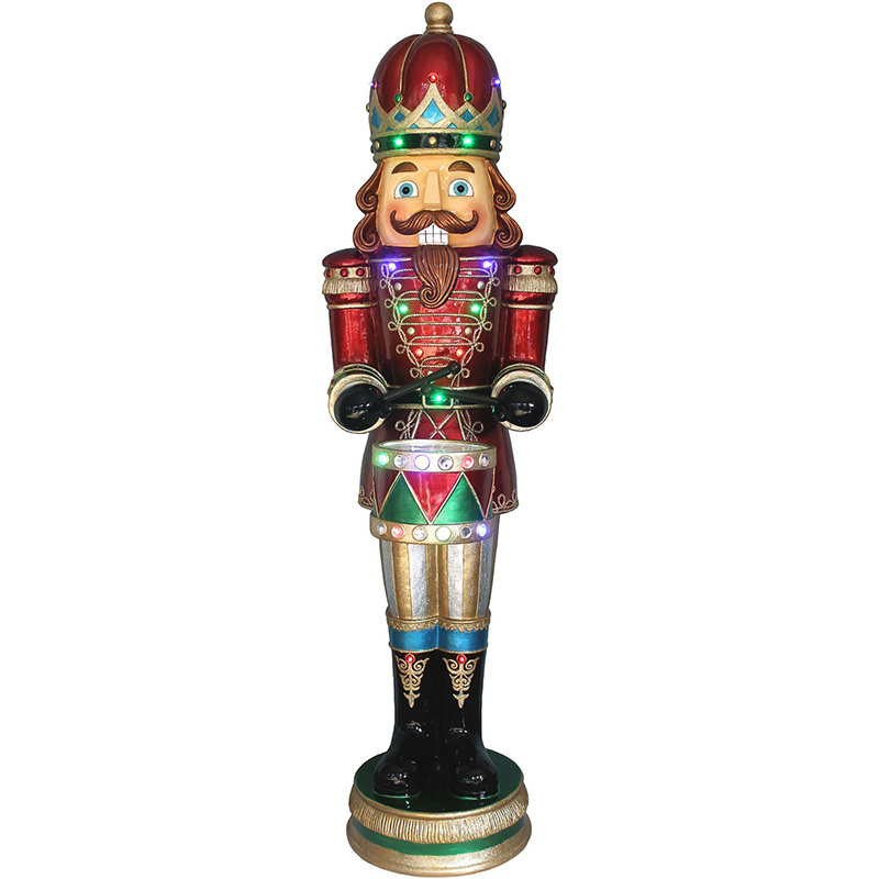 Fraser Hill Farm 61" Animated Musical Nutcracker with Multicolored LED