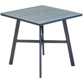 Hanover Cortino Commercial Aluminum 30" Square Slat Top Table