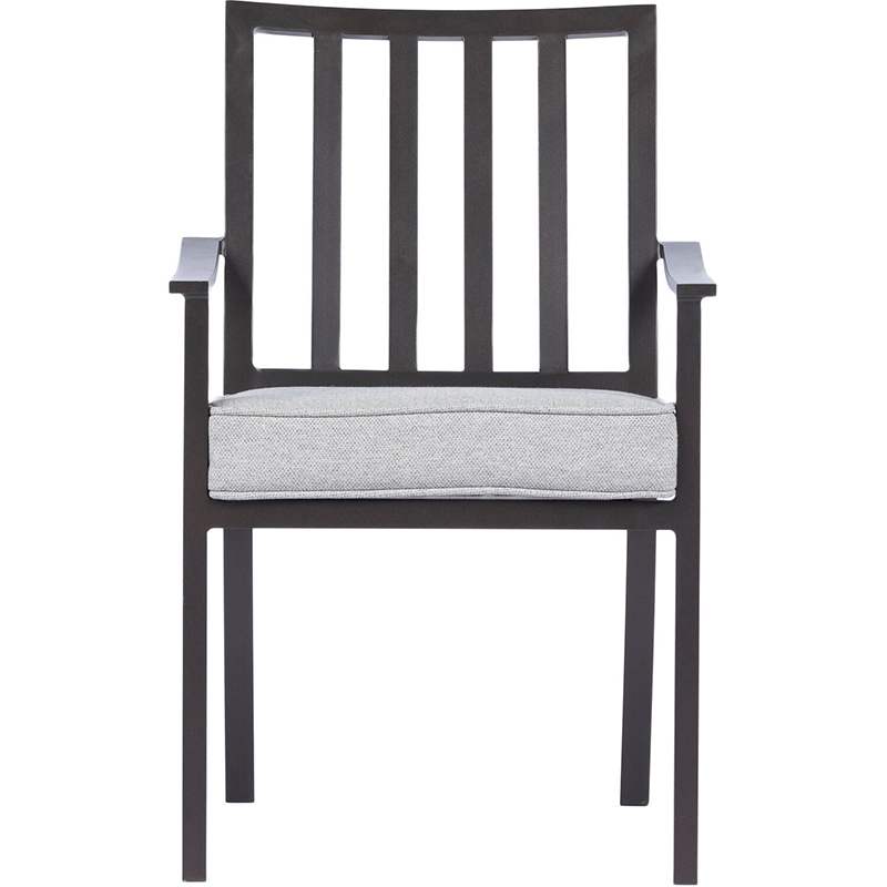 Mod Furniture Carter 7 Slat Aluminum Chairs and Slat Top Table Dining Set