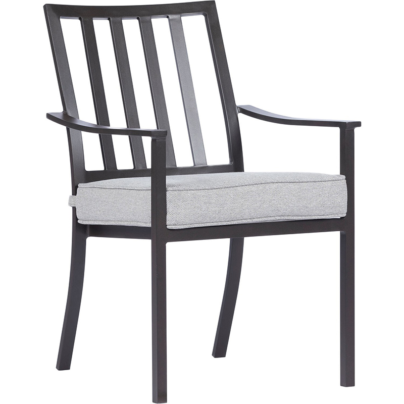 Mod Furniture Carter 7 Slat Aluminum Chairs and Slat Top Table Dining Set