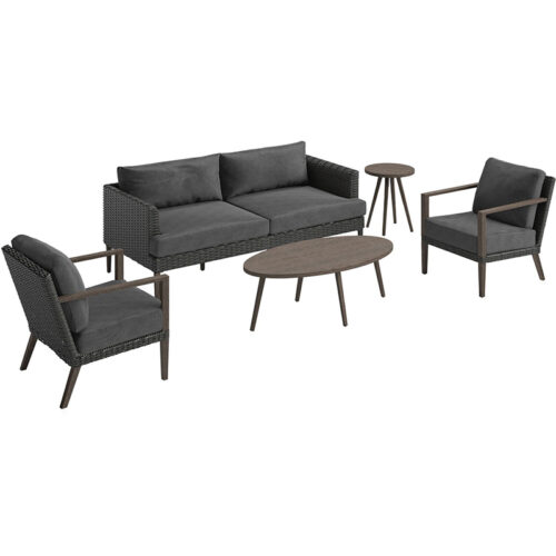 Mod Furniture Harlow 2 Arm Chairs, Sofa, Coffee Table and Side Table Seating Set