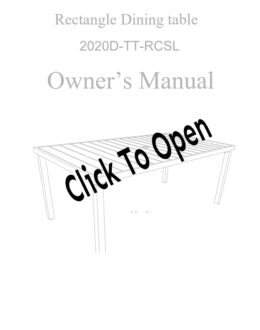 Mod Furniture Carter 7 Slat Aluminum Chairs and Slat Top Table Dining Set Manual