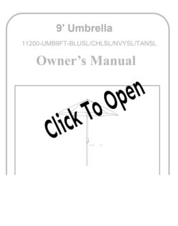 Hanover Montclair 9' Tan Umbrella Installation Guide