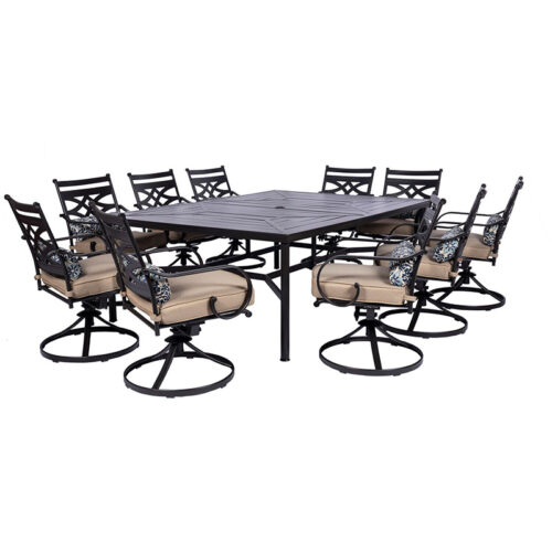 Hanover Montclair 11 Piece Patio Set - Tan