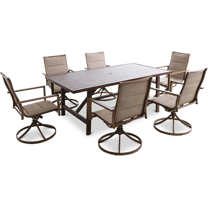 Padded outdoor discount dining set