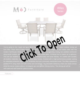 Mod Furniture Atlas 7 Piece Outdoor Dining Set Spec Sheet