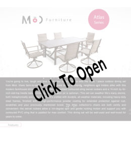 Mod Furniture Atlas 7 Piece Outdoor Dining Set Spec Sheet