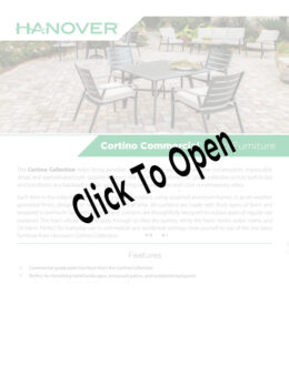 Hanover Cortino 3 Piece Bistro Set Spec Sheet