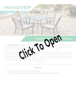 Hanover Foxhill 5 Piece High Dining Set Spec Sheet