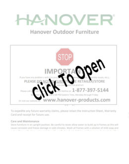 Hanover Montclair 3 Piece Bistro Set Installation Guide