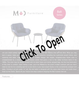 Mod Furniture Bali 3 Piece Chat Set Spec Sheet