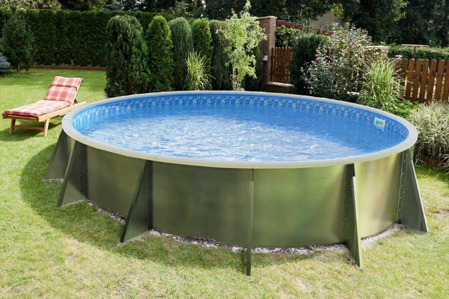 18' Round Hydra DIY Semi-Inground Pool Kit With Polymer Step
