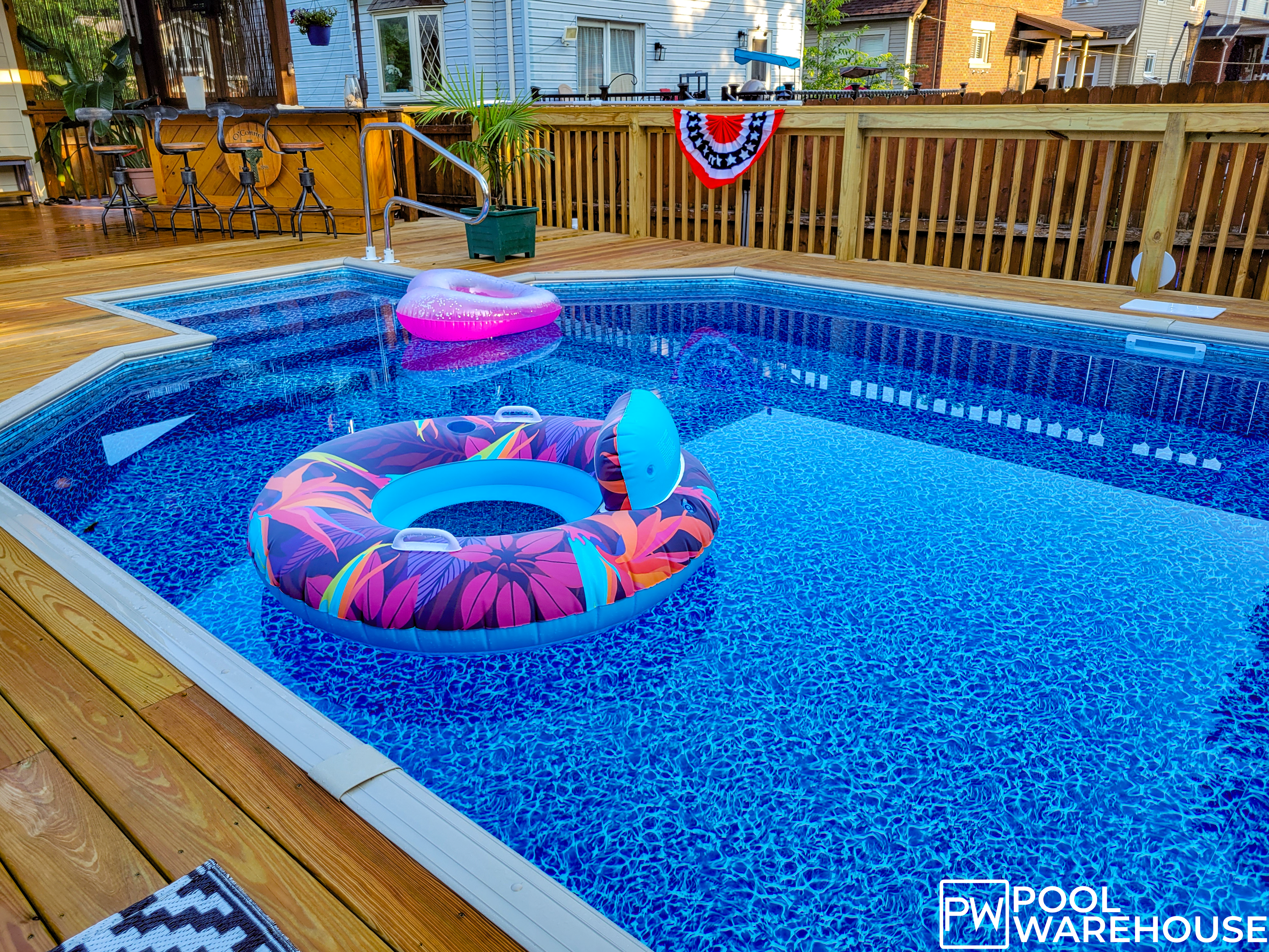 20' x 40' Grecian DIY Semi-Inground Pool Kit With Steel Step