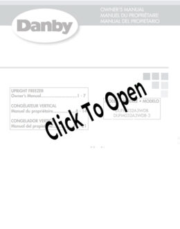 Danby 3.2 Cubic Feet White Upright Freezer Manual