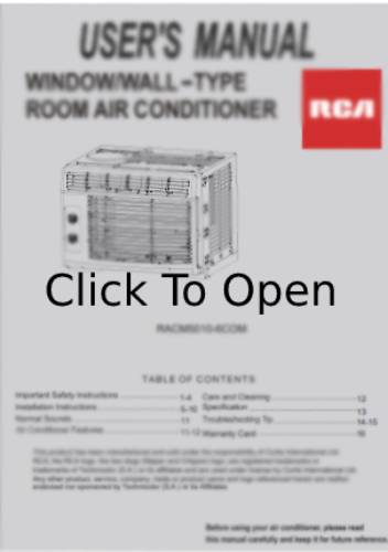 RCA RACM5010 5000 BTU Dial Controlled Window Air Conditioner77