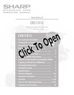 Sharp Black 1.4 Cubic Feet Countertop Microwave Manual