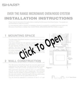 Sharp Stainless Steel 1.6 Cubic Feet Over-the-Range Microwave Installation Guide