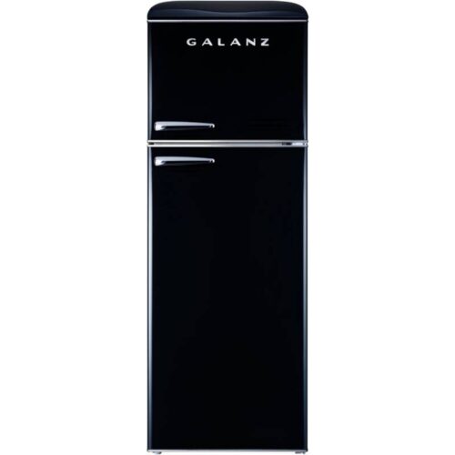 Galanz GLR12TBKEFR 12 CuFt. Retro Black Refrigerator with Top Mount Freezer 1