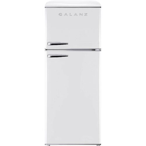 Galanz GLR12TWEEFR 12 CuFt. Retro White Refrigerator with Top Mount Freezer 1