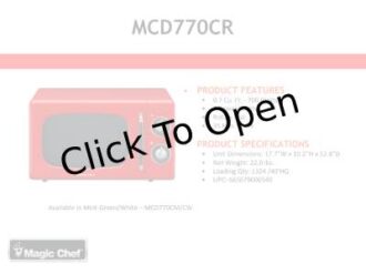 Magic Chef MCD770CR Red 0.7 CuFt. Retro Countertop Microwave 700 Watts