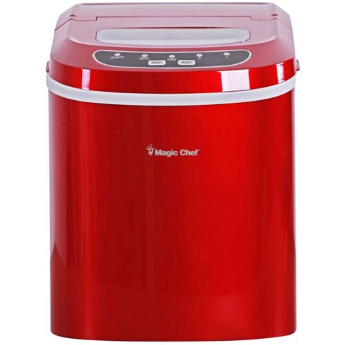 Magic Chef MCIM22R Red 27 lb Portable Ice Maker 1