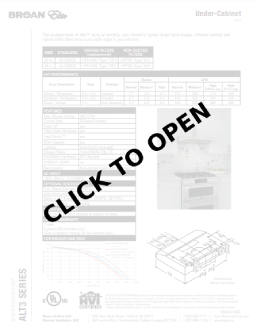 Broan ALT336SS Spec Sheet Image
