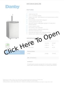 Danby DKC054A1BSLDB Specification