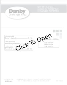 Danby DDW18D1EB Manual