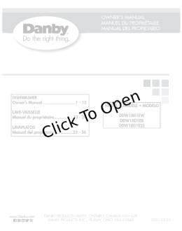 Danby DDW18D1ESS Manual