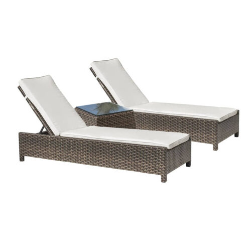 3 piece chaise lounge set