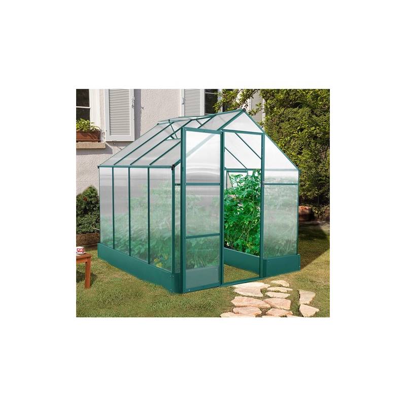 Hanover HANGRNHSP8X6-GRN 8' x 6' Walk Hobby Greenhouse