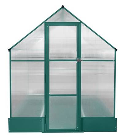 Hanover HANGRNHSP8X6-GRN 8' x 6' Walk Hobby Greenhouse