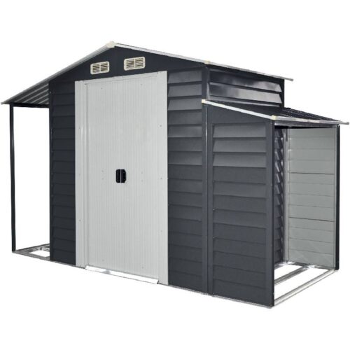 Hanover HANMLTISHD-GW Galvanzied Steel Multi-Cross Shed 5 x 10 1