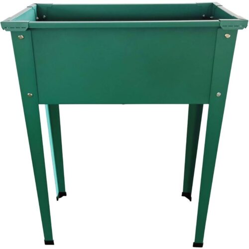 Hanover HANRSGB-1GRN Galvanized Steel Raised Planter Bed with Legs 24 x 12 x 31 1
