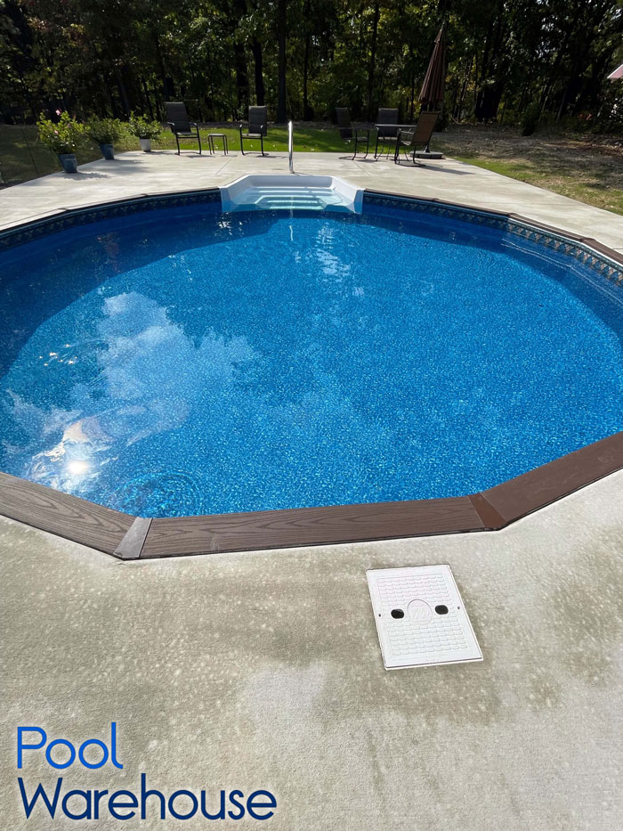 Underwater Pool Repair kit for Frame Set and Easy Set Pool | Vinyl Glue and  Reinforced Patch Material to Match Your Pool | Blue and White Pool Liner