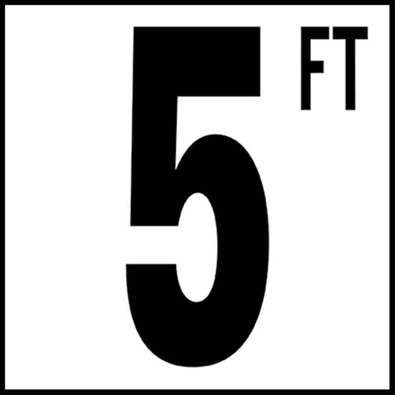 Custom Mosaics DM522050 5" NonSkid 5 FT Depth Marker