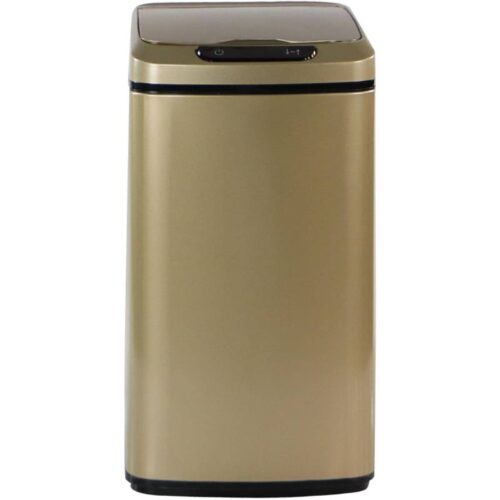 Hanover HTRASH12L-2 12L Gold Stainless Steel Motion Sensor Trash Can 1