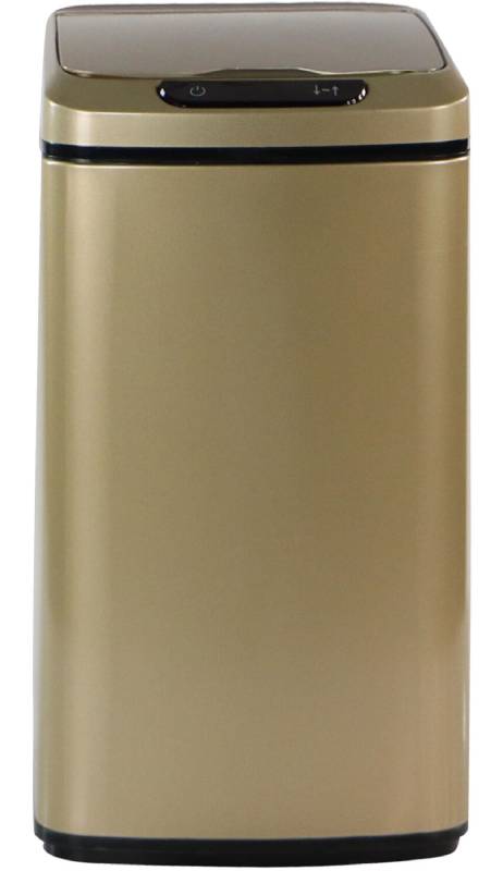 Hanover HTRASH12L-2 12L Gold Stainless Steel Motion Sensor Trash Can 2