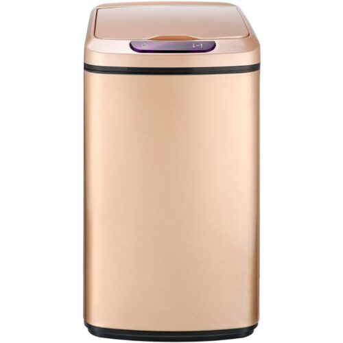 Hanover HTRASH12L-3 12L Rose Gold Stainless Steel Motion Sensor Trash Can 1