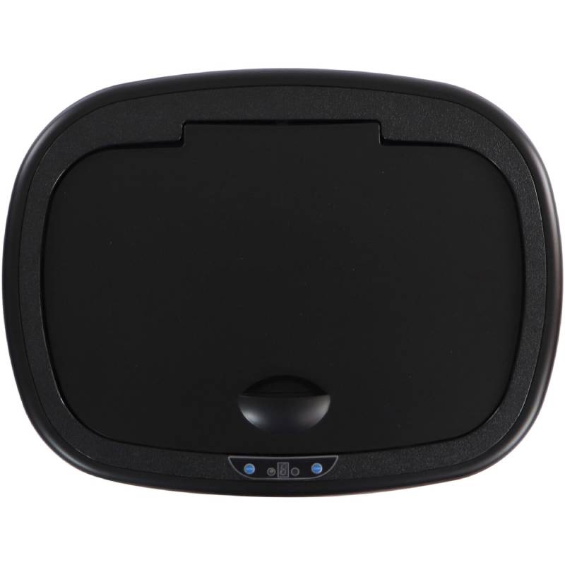 Hanover HTRASH50L-5 50L Wide Black Stainless Steel Motion Sensor Trash Can 15